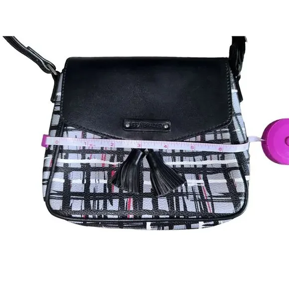 Vera Bradley Black Multicolor Plaid Design Small Adjustable Strap Crossbody Bag - Picture 8 of 10